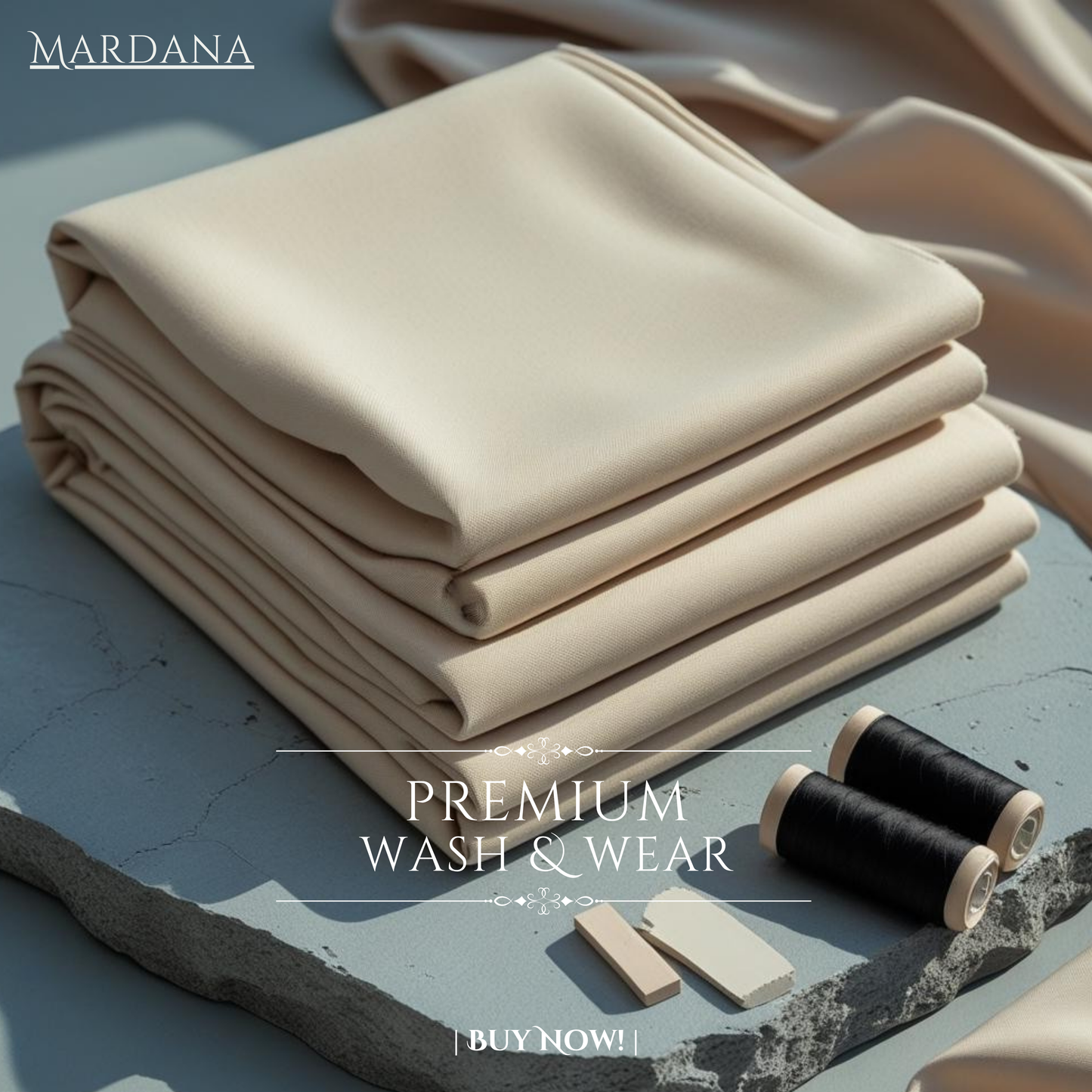 Classic Beige – Premium Wash & Wear Suit