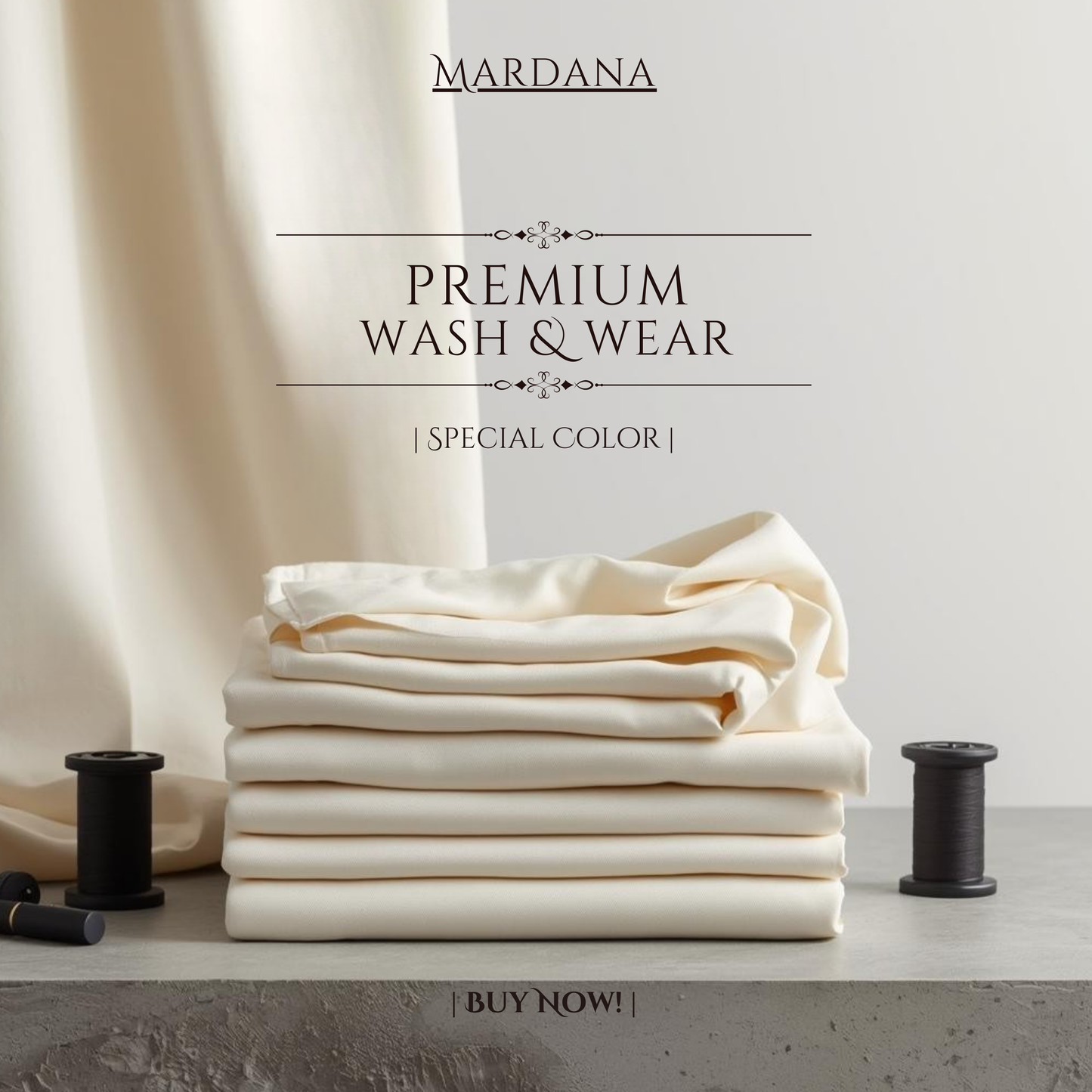 Signature Cream – Premium Wash & Wear Suit